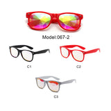 067 - Square Reto Mirrored Prism Lens Sunglasses