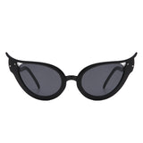HS1251 - Women Fashion Wavy Design High Pointed Cat Eye Wholesale Sunglasses