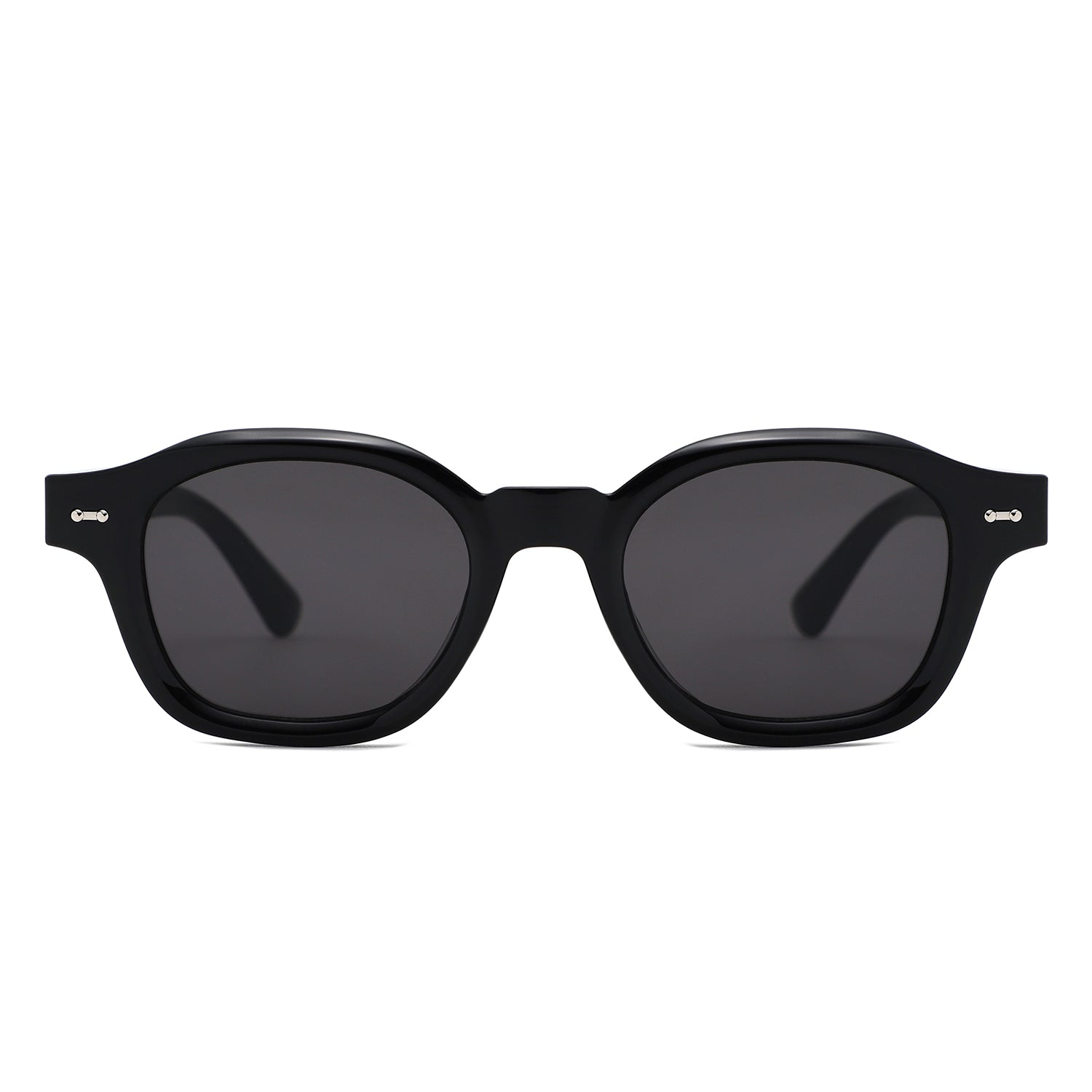 S1263 - Retro Square Round Thick Frame Sunglasses - Iris Fashion
