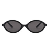 HS1420 - Retro Slim Oval Narrow Minimalist Sunglasses