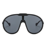 HS2171-1 - Oversize Fashion Curved Lens Aviator Wholesale Sunglasses