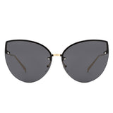 HJ2071 - Women Cat Eye Rimless Chic Fashion Wholesale Sunglasses