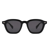 S1264 - Square Bold Retro Thick Frame Sunglasses - Iris Fashion