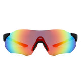 Y5004 - Sport Polarized Wrap Shield Rimless Photochromic Mirrored Wholesale Sunglasses