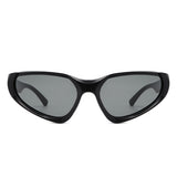 HS1182 - Rectangle Retro Fashion Wrap Around Wholesale Sunglasses