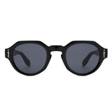 HS1369 - Round Modern Geometric Vintage Inspired Retro Wholesale Sunglasses