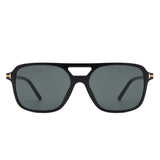 HS1224 - Retro Square Brow-Bar Aviator Inspired Fashion Wholesale Sunglasses