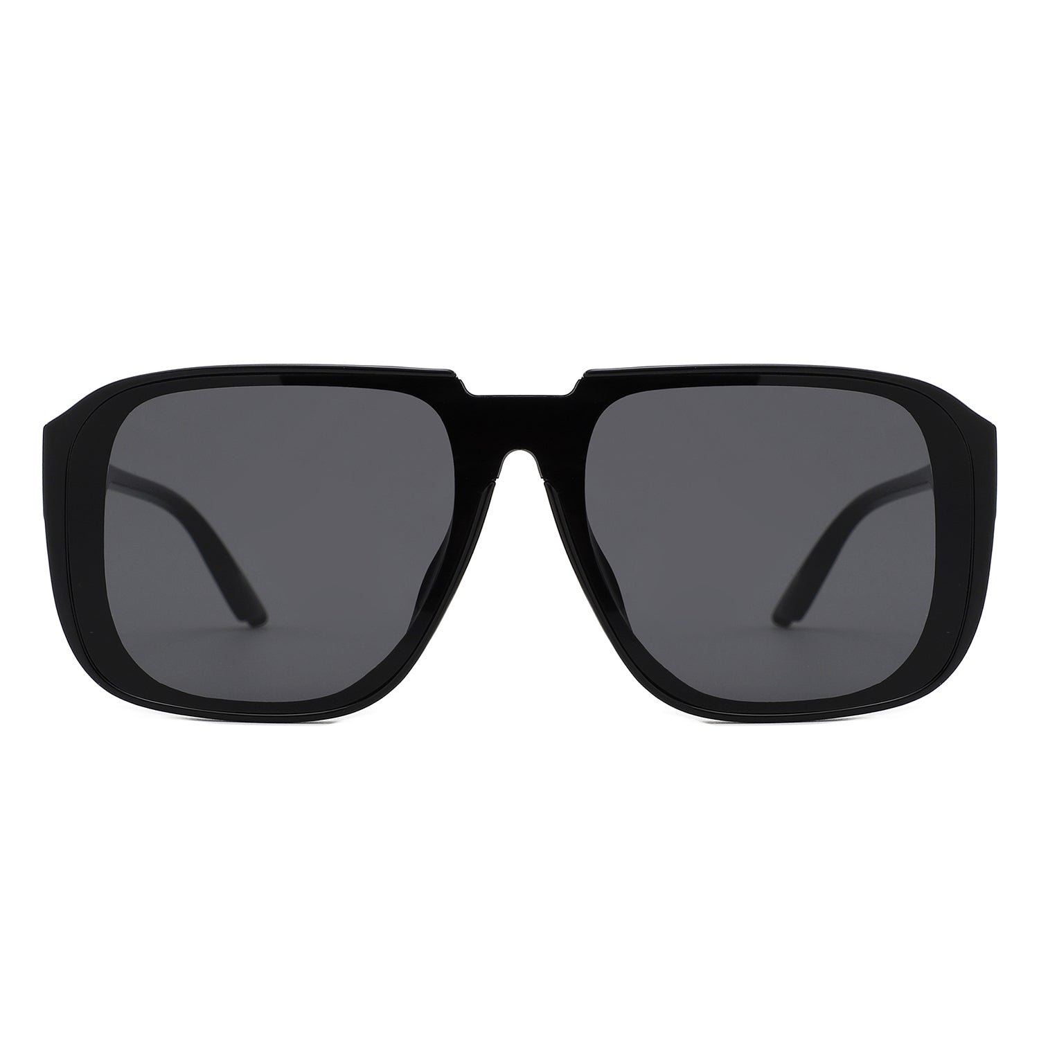 HS1405 - Oversized Flat Top Square Sunglasses - Iris Fashion
