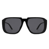 HS1405 - Oversized Flat Top Square Sunglasses - Iris Fashion