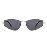HJ2134 - Women Slim Ribbed Temple Cat Eye Wholesale Sunglasses