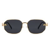 HJ2153 - Women Metal Octagon Square Sunglasses