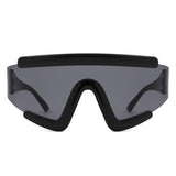 HS2195 - Futuristic Shield Oversize Wraparound Visor Wholesale Sunglasses