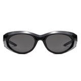 HS2216 - Bold Futuristic Oval Wrap Y2K Wholesale Sunglasses