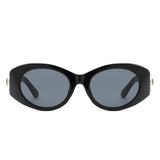 HS2186 - Women Round Chunky Sleek Oval Wholesale Sunglasses