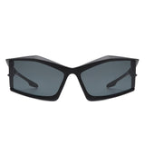 HS1270 - Geometric Rectangle Fashion Futuristic Wholesale Sunglasses