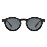 HS1385 - Retro Round Rivet Circle Tinted Lens Wholesale Sunglasses