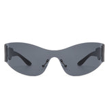 HW1013 - Futuristic Mirrored Cyberpunk Sport Reflective Shield Wholesale Sunglasses