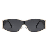 HJ2120 - Oversize Rectangle Wrap Shield Flat-Top Wholesale Sunglasses