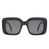 S1239 - Square Chunky Flat Top Thick Frame Fashion Wholesale Sunglasses