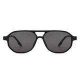S1254 - Retro Brow-Bar Tinted Fashion Aviator Wholesale Sunglasses