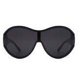 S2127 - Oversize Oval Retro Circle Fashion Curved Round Wholesale Sunglasses