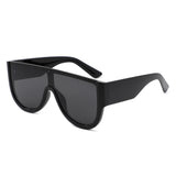 HS2261 - Oversized Flat Top Aviator Style Shield Sunglasses