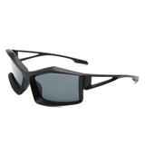 HS1270 - Geometric Rectangle Fashion Futuristic Wholesale Sunglasses