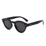 S1262 - Retro Round Thick Frame Sunglasses - Iris Fashion