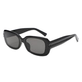 HS2220 - Chunky Retro Rectangle Geometric Fashion Wholesale Sunglasses