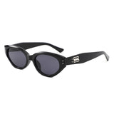HS1391 - Bold Retro Oval Cat-Eye Rivet Wholesale Sunglasses