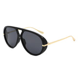 HS2196 - Retro Double Bridge Bold Fashion Aviator Wholesale Sunglasses