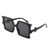 HS1295 - Square Irregular Bat Wing Shape Flat Top Wholesale Sunglasses
