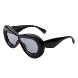 S2120-1 - Oversize Oval Retro Modern Chic Fashion Wholesale Sunglasses