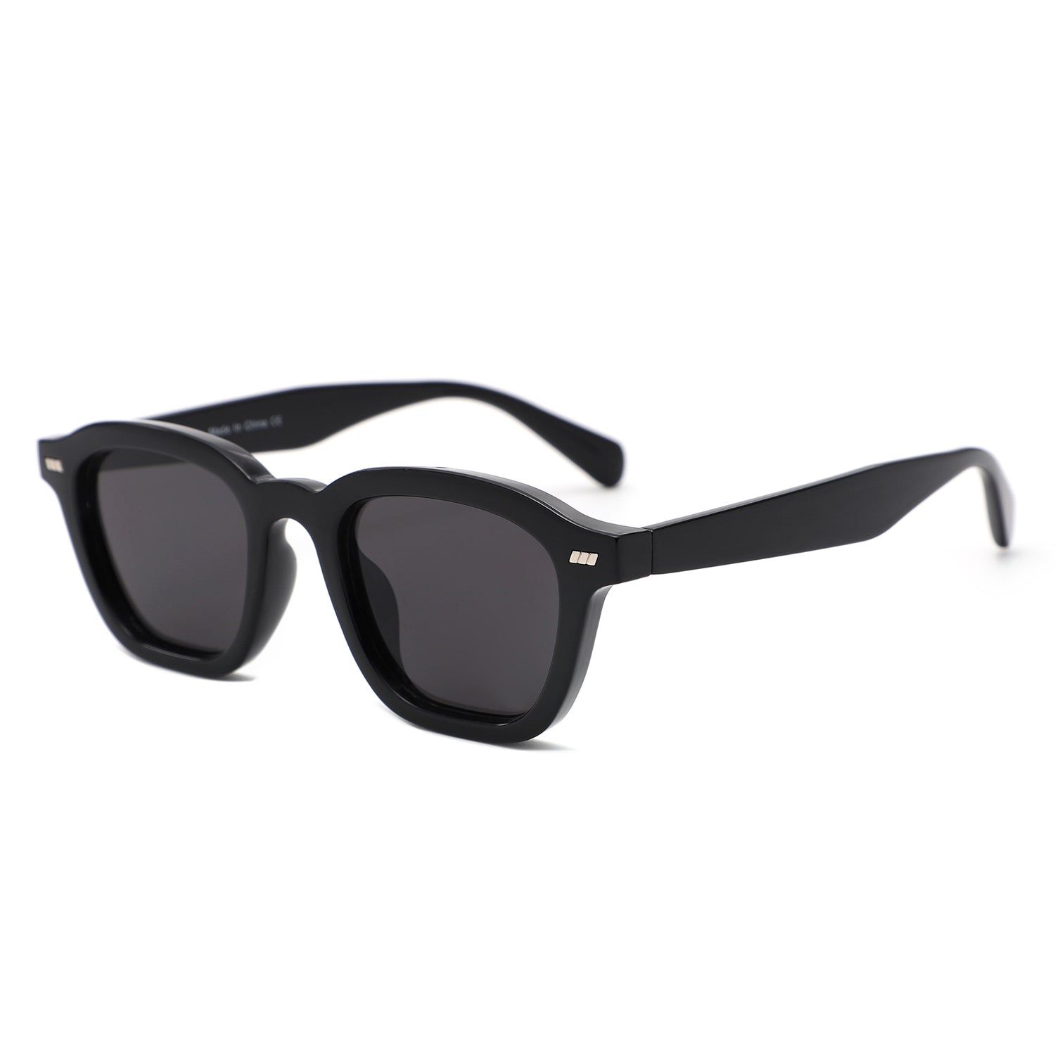 S1264 - Square Bold Retro Thick Frame Sunglasses - Iris Fashion