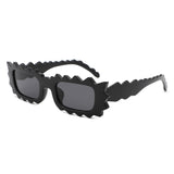 HS1309 - Rectangle Modern Spikes Irregular Wavy Square Wholesale Sunglasses