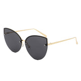 HJ2071 - Women Cat Eye Rimless Chic Fashion Wholesale Sunglasses
