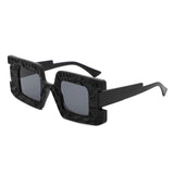 HS1318 - Geometric Modern Chunky Fashion Square Wholesale Sunglasses