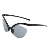 S1226 - Rimless Futuristic Oval Irregular Fashion Cat Eye Wholesale Sunglasses