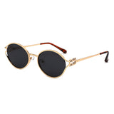HJ2152 - Vintage Round Metal Color Tint Lenses Sunglasses - Iris Fashion