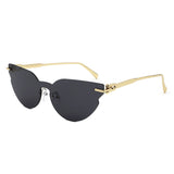 HS2199 - Women Chic Rimless Fashion Cat Eye Wholesale Sunglasses