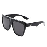 S2131 - Oversize Square Flat Top Large Fashion Women Wholesale Sunglasses
