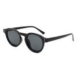 HS1385 - Retro Round Rivet Circle Tinted Lens Wholesale Sunglasses