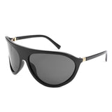 HS2208 - Retro Bold Wraparound Fashion Shield Aviator Wholesale Sunglasses