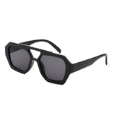 HS1337 - Square Brow-Bar Retro Tinted Aviator Wholesale Sunglasses