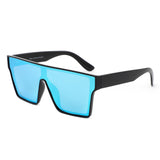FS1005 - Oversize Bold Flat Top Shield Mirrored Wholesale Sunglasses