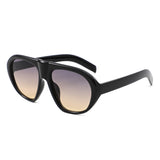 HS1437 - Oversized Retro Shield Sunglasses