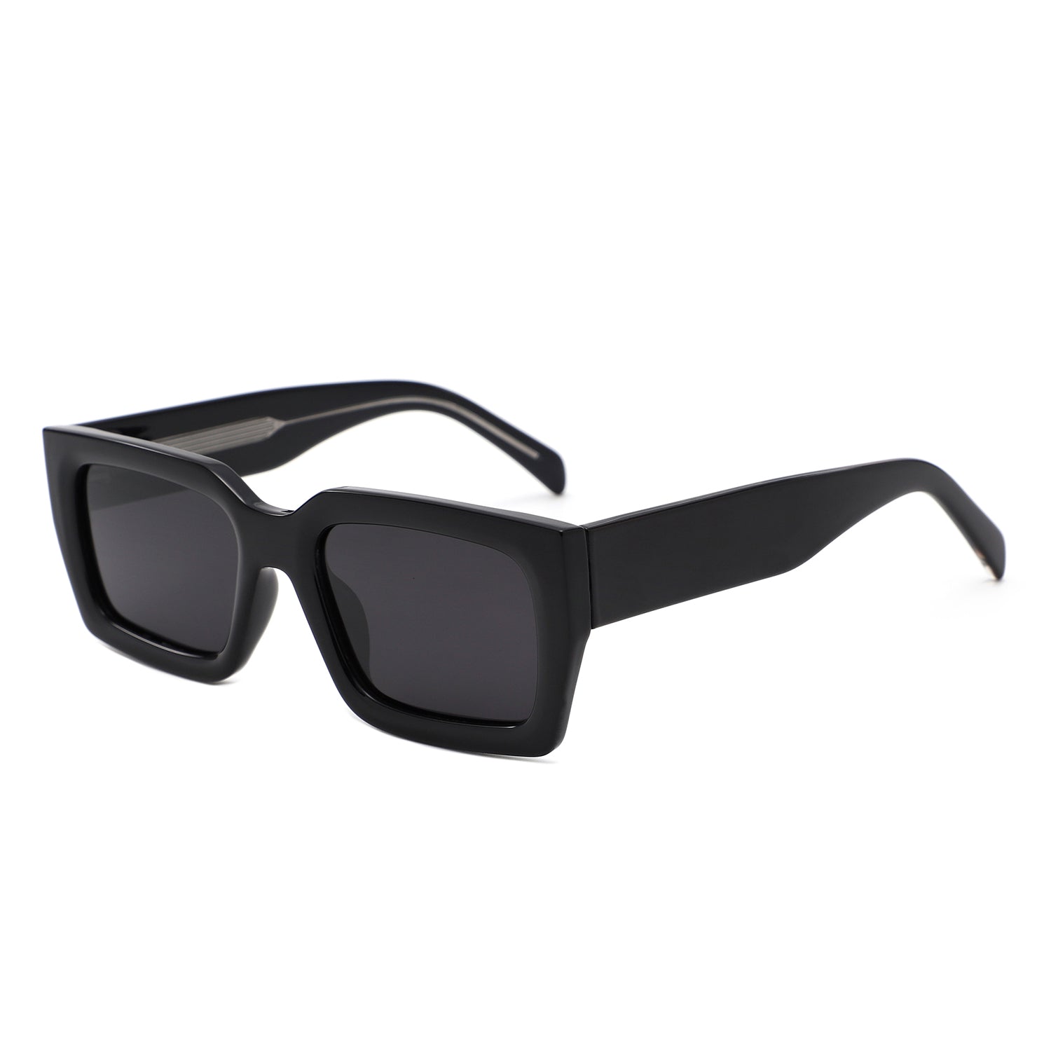 P/C011 - Chunky Rectangle Retro Sunglasses - Iris Fashion