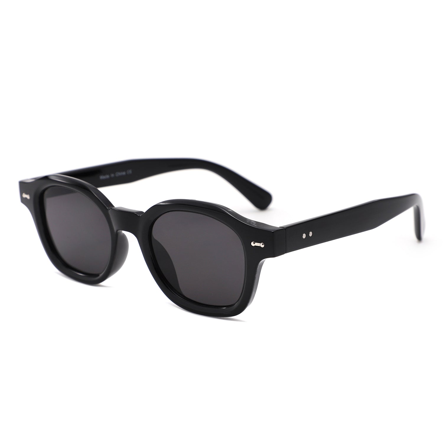 S1263 - Retro Square Round Thick Frame Sunglasses - Iris Fashion
