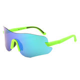 Y5003 - Rimless Ultralight Sport Shield Mirrored Wholesale Sunglasses