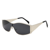 HJ2120 - Oversize Rectangle Wrap Shield Flat-Top Wholesale Sunglasses